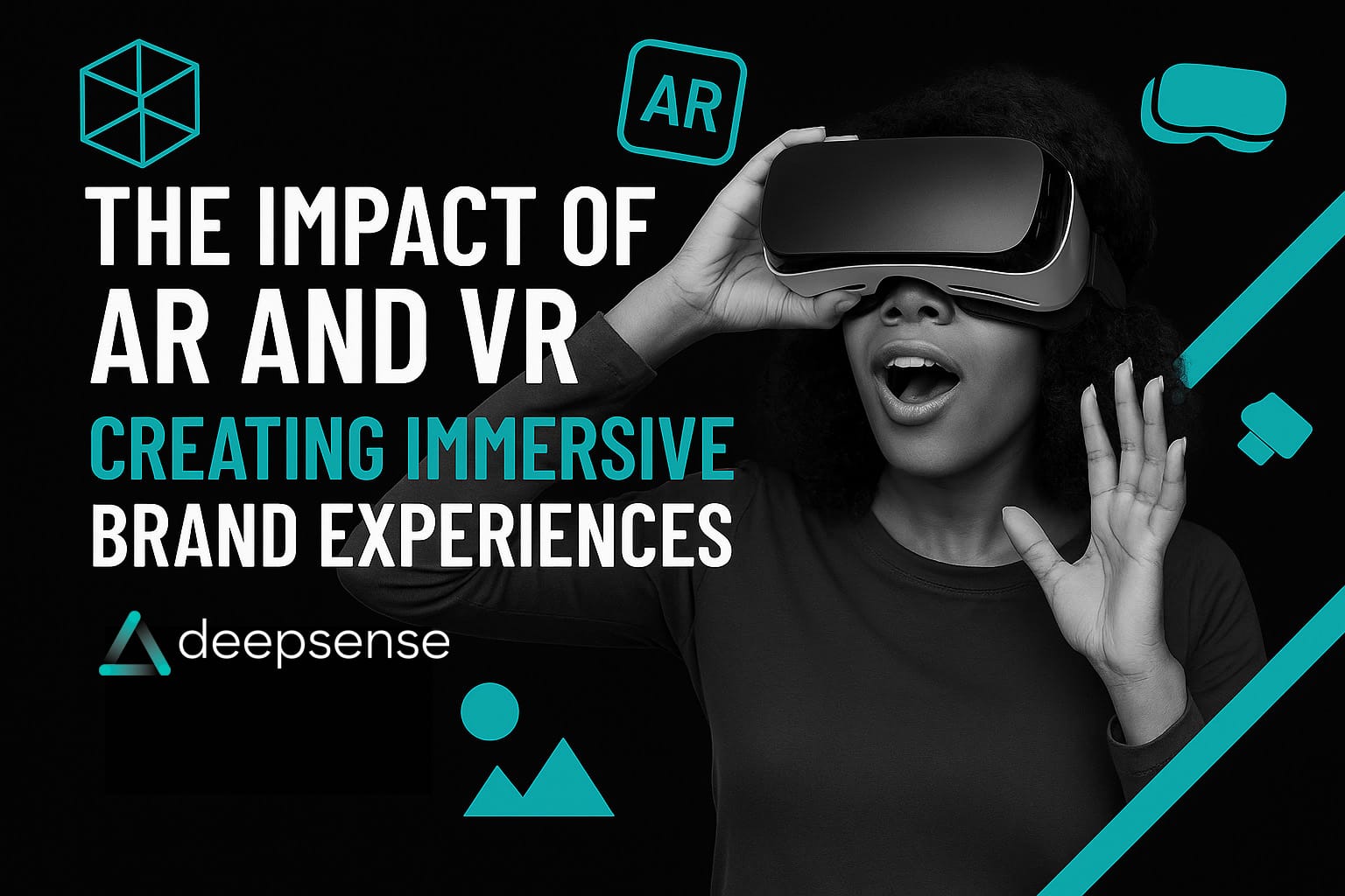 Person using AR headset to explore a virtual brand experience