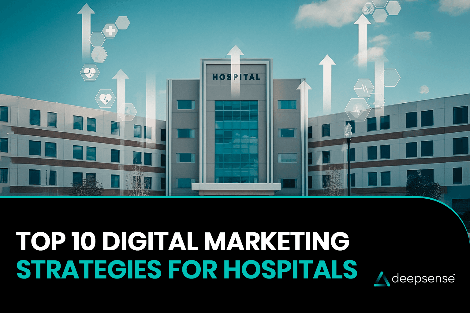 Doctors reviewing hospital digital marketing strategy on a tablet