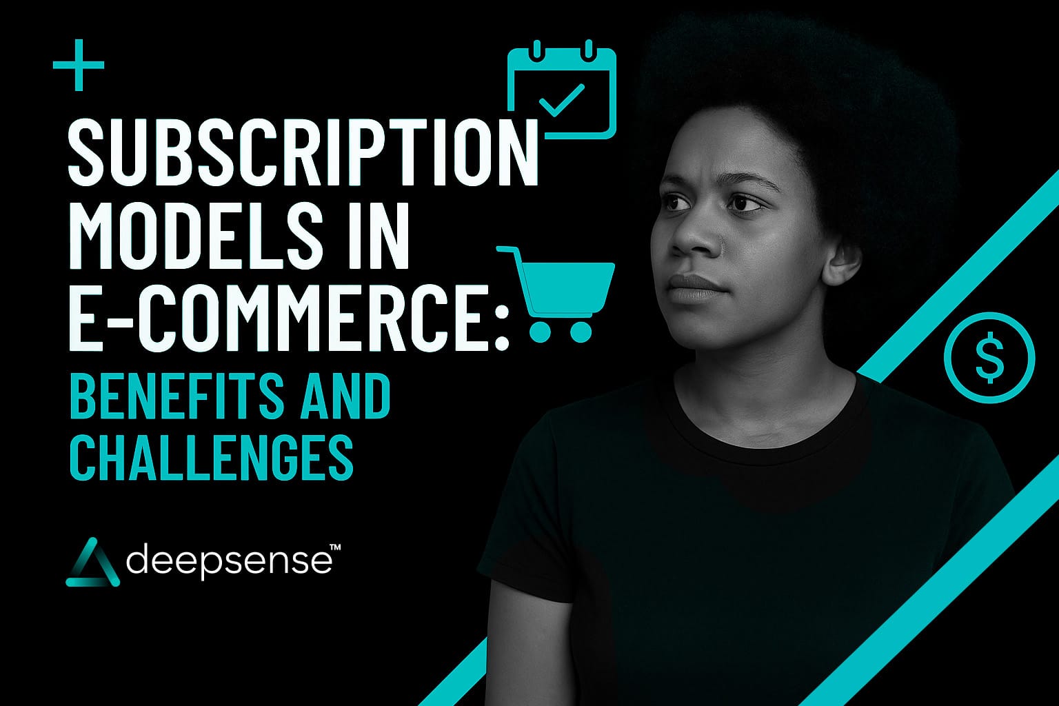 A woman receiving a monthly subscription box at her doorstep with various products