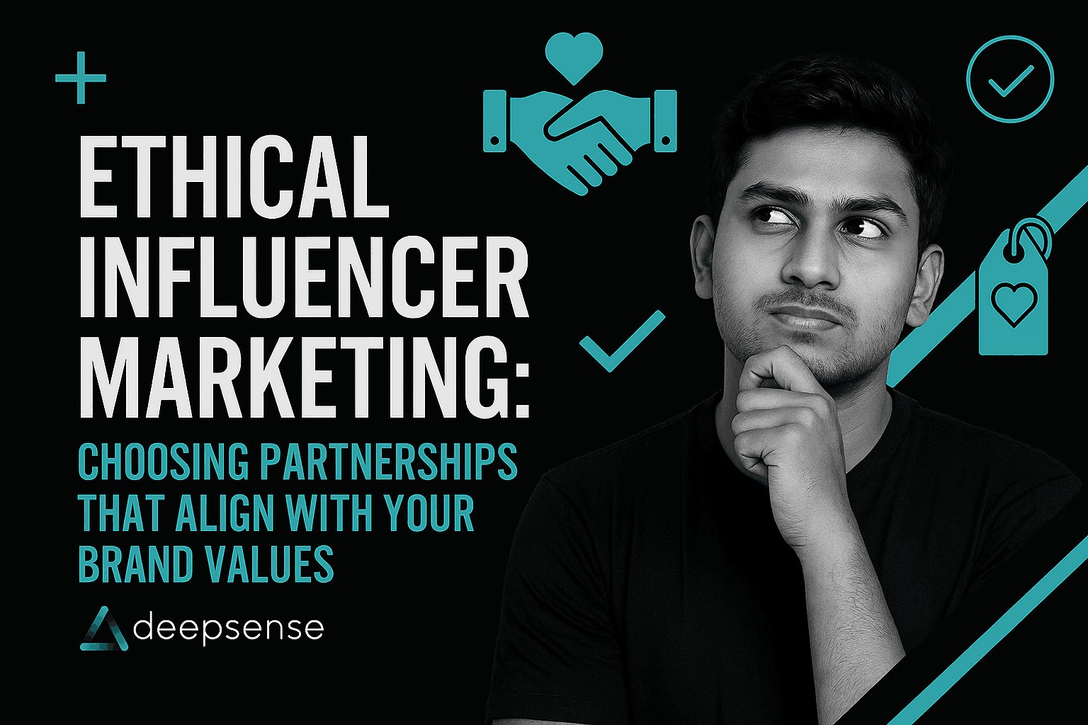 A conscious influencer collaborating with a sustainable brand to promote ethical marketing practices