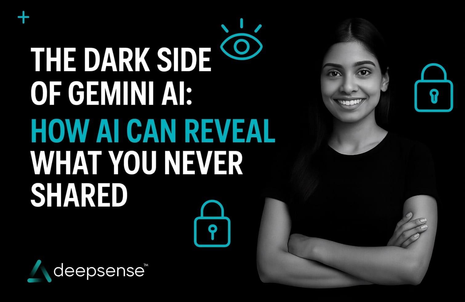 Illustration of Gemini AI risks with data security, child safety, and identity protection icons