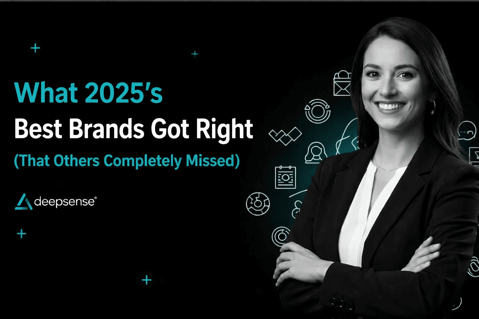 Visual showing top-performing brands of 2025 with growth charts and branding elements