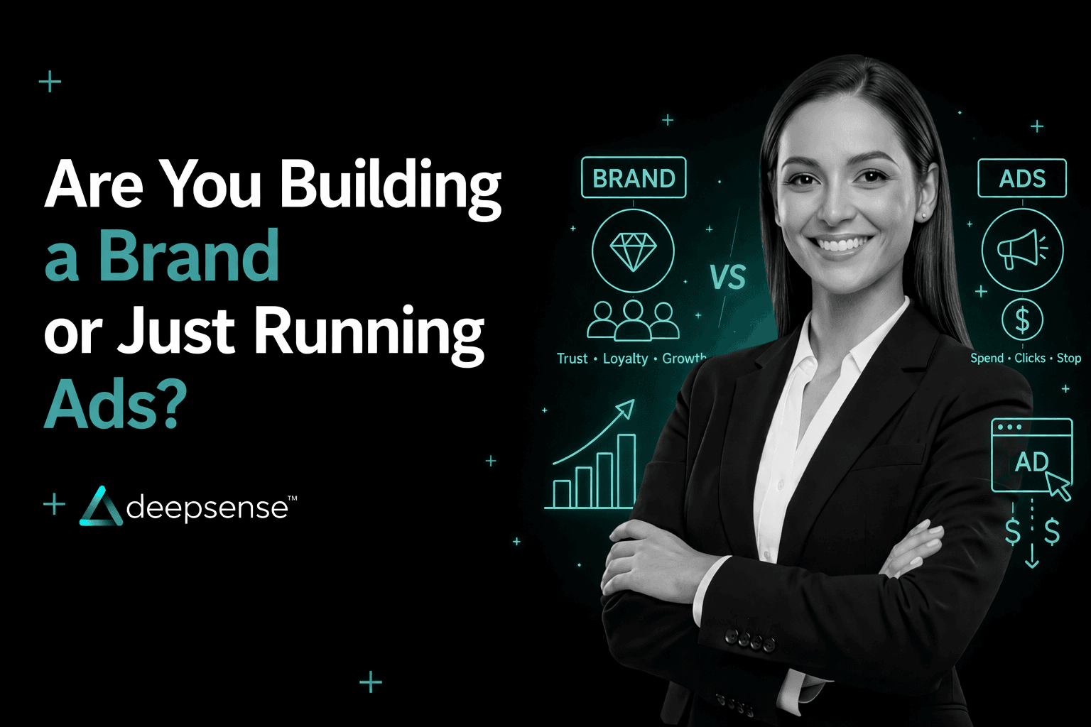Comparison between brand building and running ads in digital marketing strategy