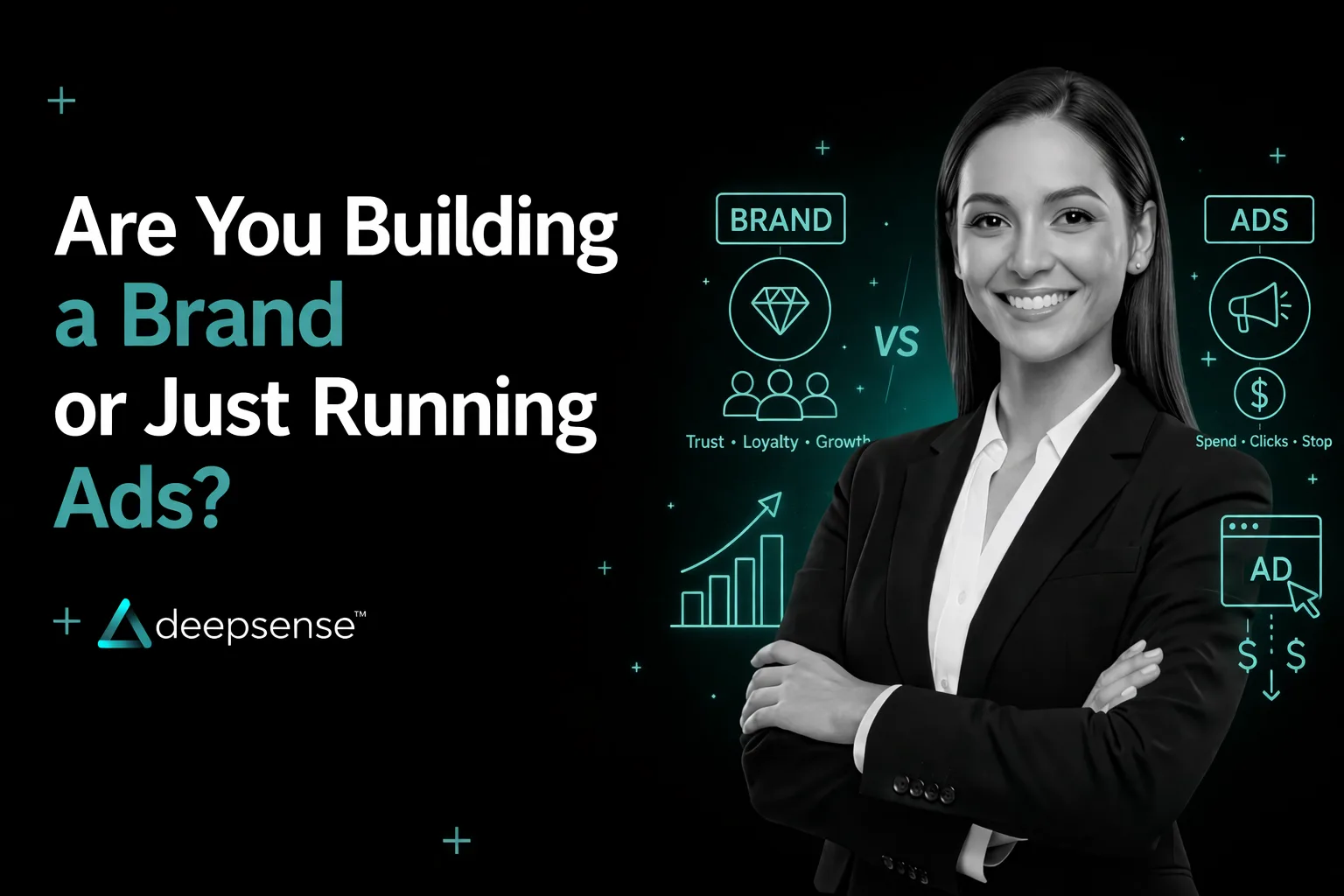 Comparison between brand building and running ads in digital marketing strategy