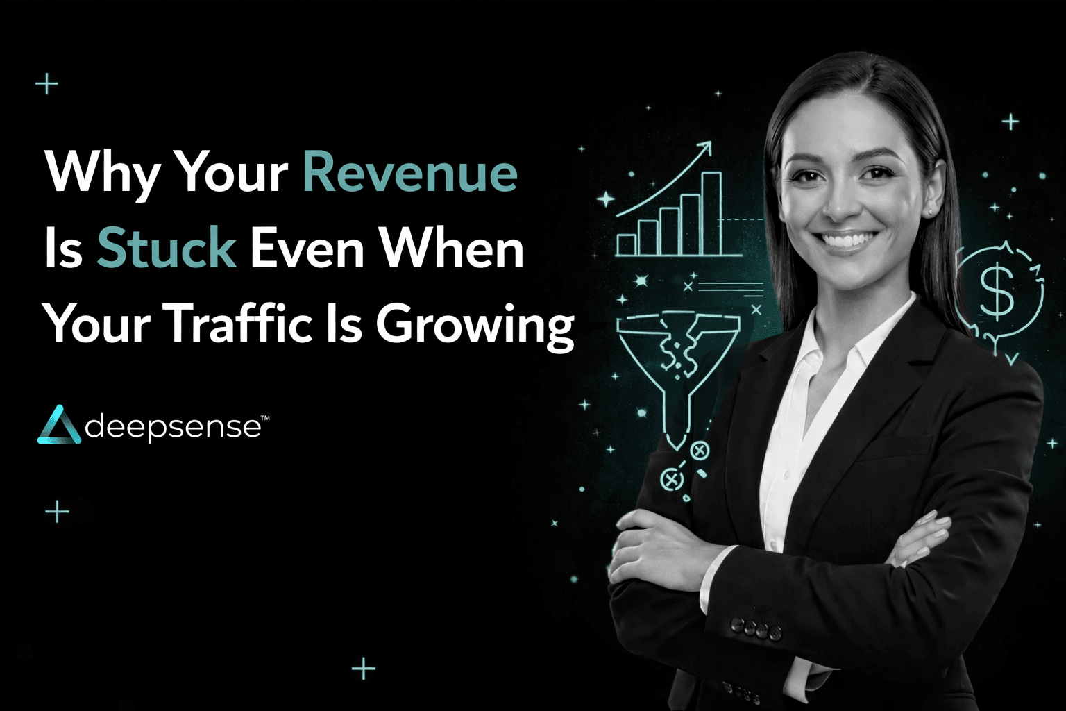 High website traffic but low sales due to poor conversion strategy and funnel issues