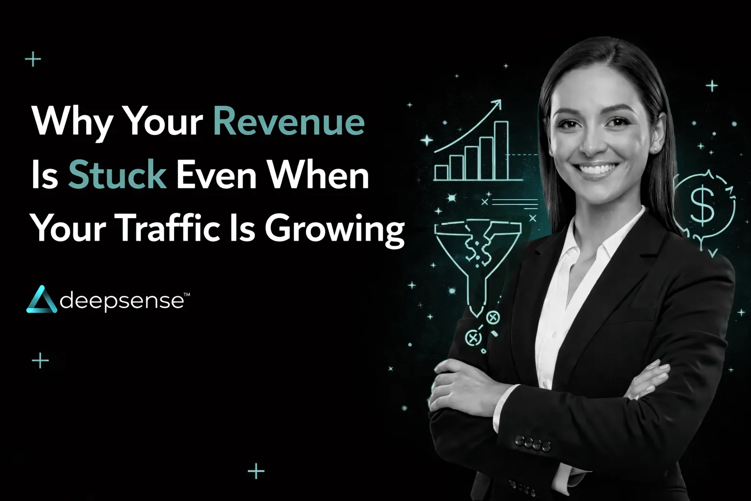 High website traffic but low sales due to poor conversion strategy and funnel issues