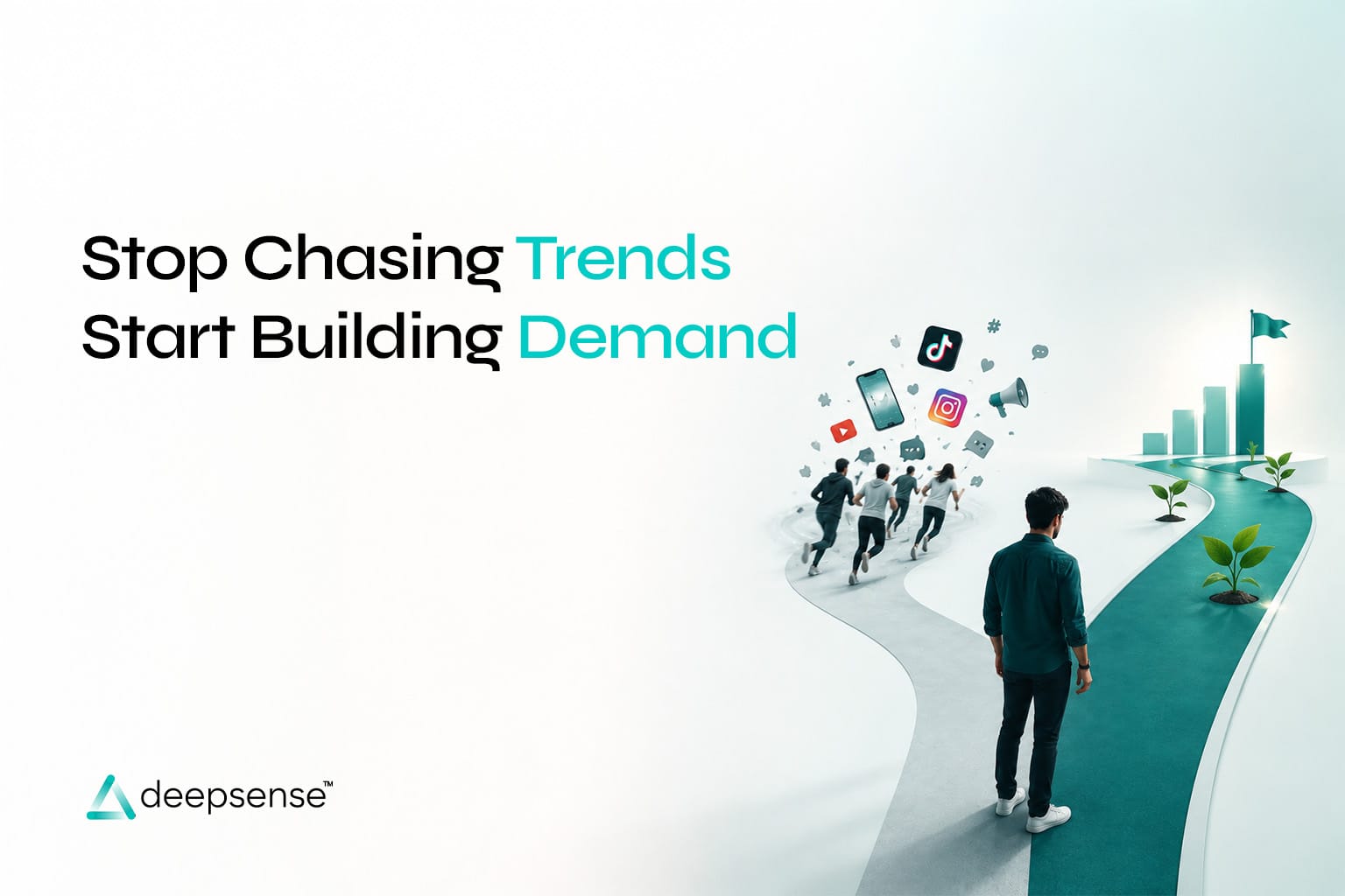 Business choosing long term brand demand strategy over short term viral marketing trends