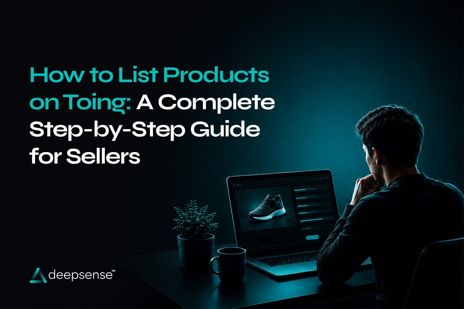 Seller listing products on the Toing marketplace through an online dashboard, showcasing the step-by-step product upload and optimization process.